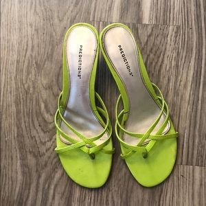 Vintage lime strapped heels